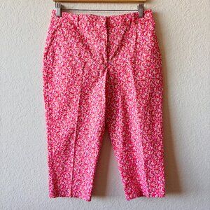 Kim Rogers hot pink and white capri pants for women size 10P